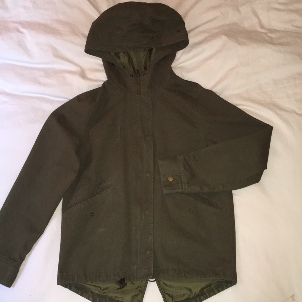 Olive green canvas jacket